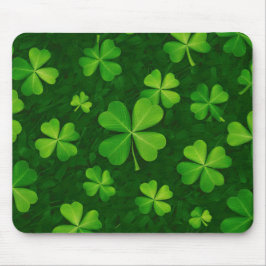 四つ葉クローバー模様 マウスパッド