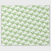 四つ葉クローバー水彩 ラッピングペーパー (フラット)