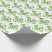 四つ葉クローバー水彩 ラッピングペーパー (角)