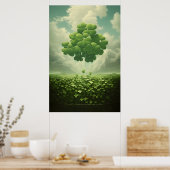 四つ葉クローバー ポスター (キッチン)