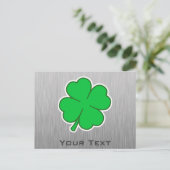 四つ葉クローバー;メタルルック ポストカード (スタンド正面)