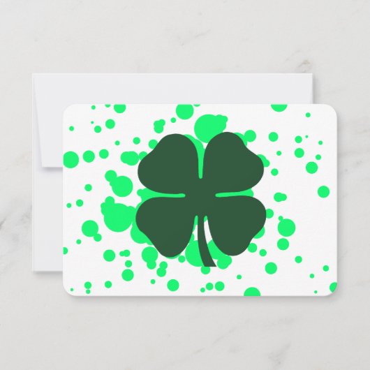 四つ葉クローバー 招待状 (正面)