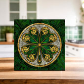 四つ葉クローバー – 金ゴールド,マラカイトパール タイル