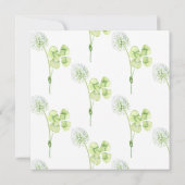 四つ葉クローバー | Shamrockの葉 |赤ちゃんシャワー 招待状 (裏面)