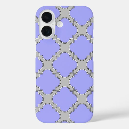四つ葉型のペリウィンクルとグレー Case-Mate iPhoneケース (裏面)