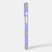 四つ葉型のペリウィンクルとグレー Case-Mate iPhoneケース (裏面 / 左)
