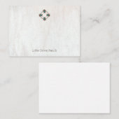 四エレガント蜂素朴木名刺 ノートカード (正面/裏面)