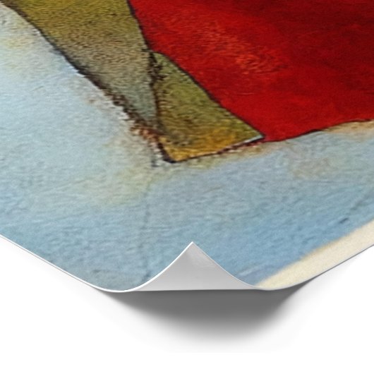 四カラフルつの天使の光を印象派に与える ポスター (角)