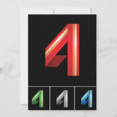 四カラフルつの招待状 招待状 (正面)