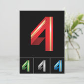 四カラフルつの招待状 招待状 (スタンド正面)