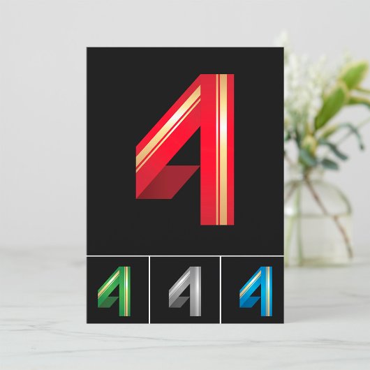 四カラフルつの招待状 招待状