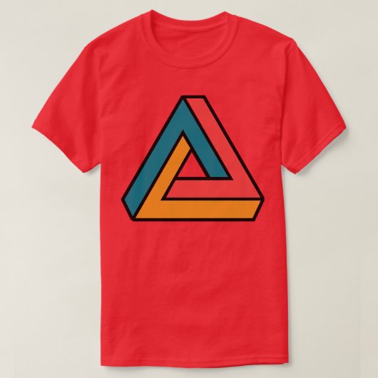 四カラフル輪三角形 Tシャツ (デザイン正面)