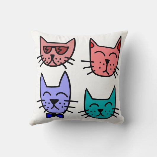 四クール猫枕 クッション (裏面)