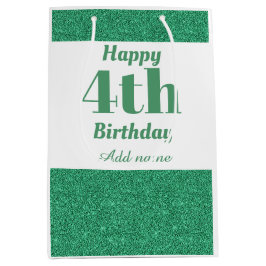 四スタイリッシュパーソナライズされた歳の誕生日抱き枕 ミディアムペーパーバッグ