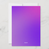 四スタイリッシュ色モダン勾配招待状 シーズンカード (裏面)