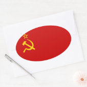 四ソ連国旗 楕円形シール (封筒)