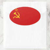 四ソ連国旗 楕円形シール (バッグ)