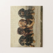 四ダックスシャンドパピー | カール・ライチェルト ジグソーパズル (縦)