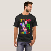 四パンダ四つ目パンダ Tシャツ (正面フル)