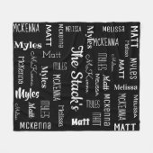 四パーソナライズされたつのフォントの一クール科 フリースブランケット (正面(横))