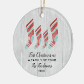 四パーソナライズされたストッキングの一お洒落科 セラミックオーナメント (左)