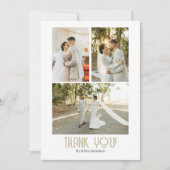 四パーソナライズされた写結婚真 サンキューカード (正面)