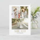 四パーソナライズされた写結婚真 サンキューカード (スタンド正面)