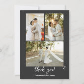 四パーソナライズされた写結婚真 サンキューカード (正面)