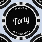 四パーソナライズされた十四百四十誕生日 ポーカーチップ