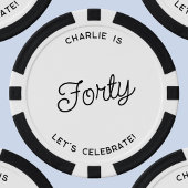 四パーソナライズされた十四百四十誕生日 ポーカーチップ