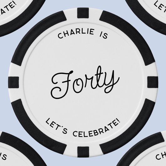 四パーソナライズされた十四百四十誕生日 ポーカーチップ