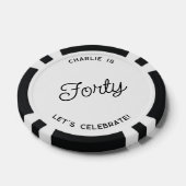 四パーソナライズされた十四百四十誕生日 ポーカーチップ (シングル)