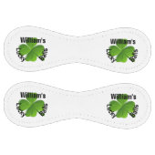 四パーソナライズされた葉クローバーラッキー ソフトボール (パネル)