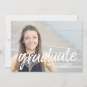 四フォトトレンディーモダン卒業パーティー 招待状 (正面)