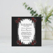 四フランスの分ゴシックテーマ結婚式招待状 招待状 (スタンド正面)