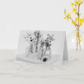 四ボトル白花 カード (黄色い花)