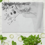 四ボトル白花 キッチンタオル (折り畳み)