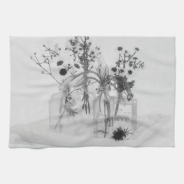 四ボトル白花 キッチンタオル