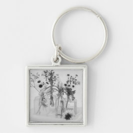四ボトル白花 キーホルダー