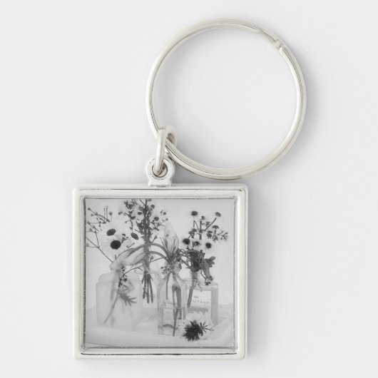 四ボトル白花 キーホルダー (正面)