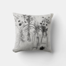 四ボトル白花 クッション