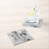 四ボトル白花 スクエアペーパーコースター (インサイチュ)