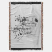 四ボトル白花 スローブランケット (正面縦)