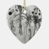 四ボトル白花 セラミックオーナメント (右)