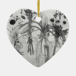 四ボトル白花 セラミックオーナメント