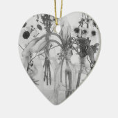 四ボトル白花 セラミックオーナメント (左)