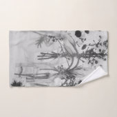 四ボトル白花 バスタオルセット (ハンドタオル)