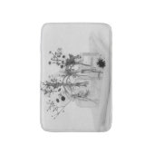 四ボトル白花 バスマット (正面縦)