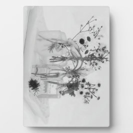 四ボトル白花 フォトプラーク