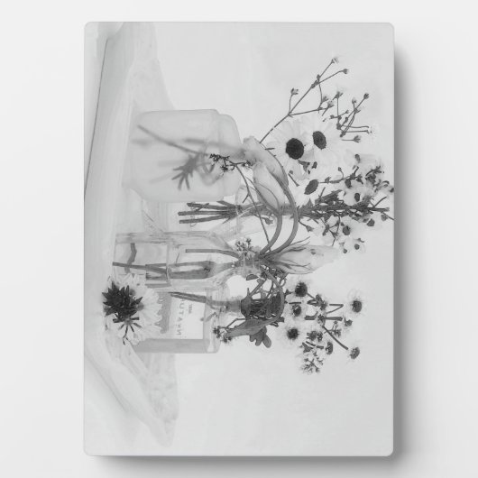 四ボトル白花 フォトプラーク (正面)